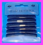 6 Dark Navy Elastic  Bands
