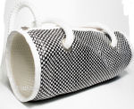 Designer Style Handbag - Black/White Cylindrical
