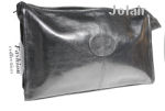 Black Leather Look Toiletry Bag