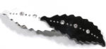 Small  White And Black Diamante Hair Slide